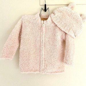 Baby Girl Sweater Bear Hat Pink Size 6-12 Months